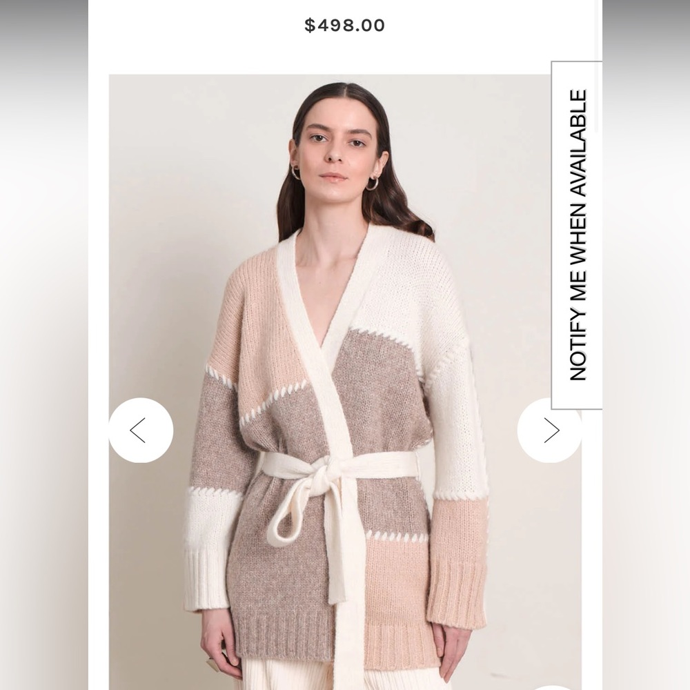 Eleven Six belted cardigan // alpaca & merino wool // handmade in Peru // medium